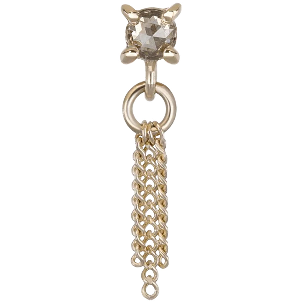 threadless: "Breeze" End in Gold With Natural Gemstone