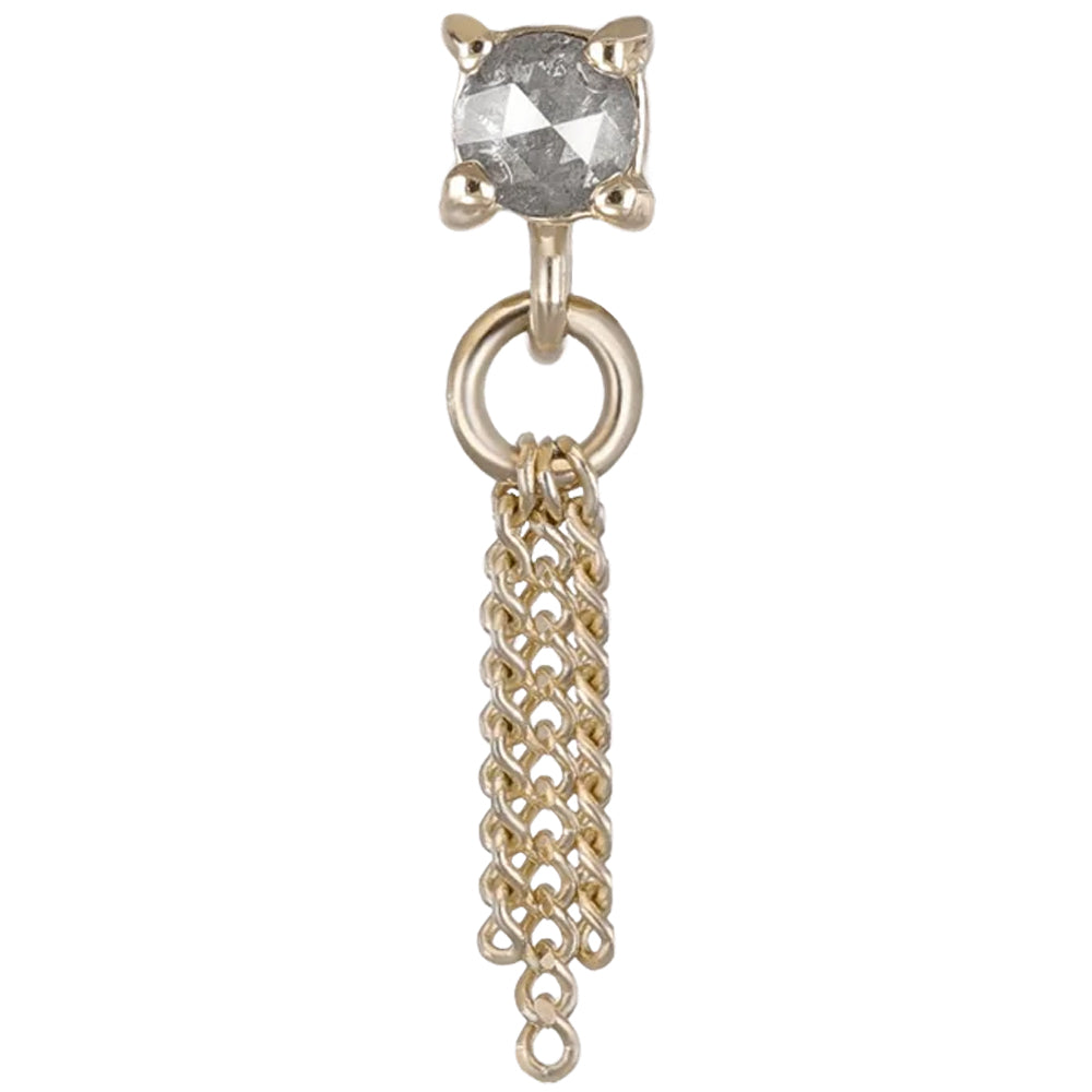 threadless: "Breeze" End in Gold With Natural Gemstone