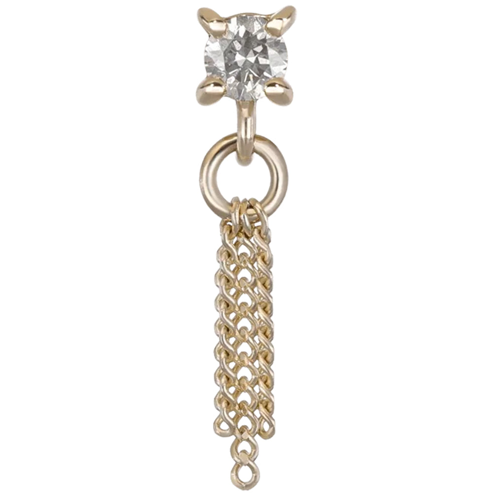 threadless: "Breeze" End in Gold With Natural Gemstone