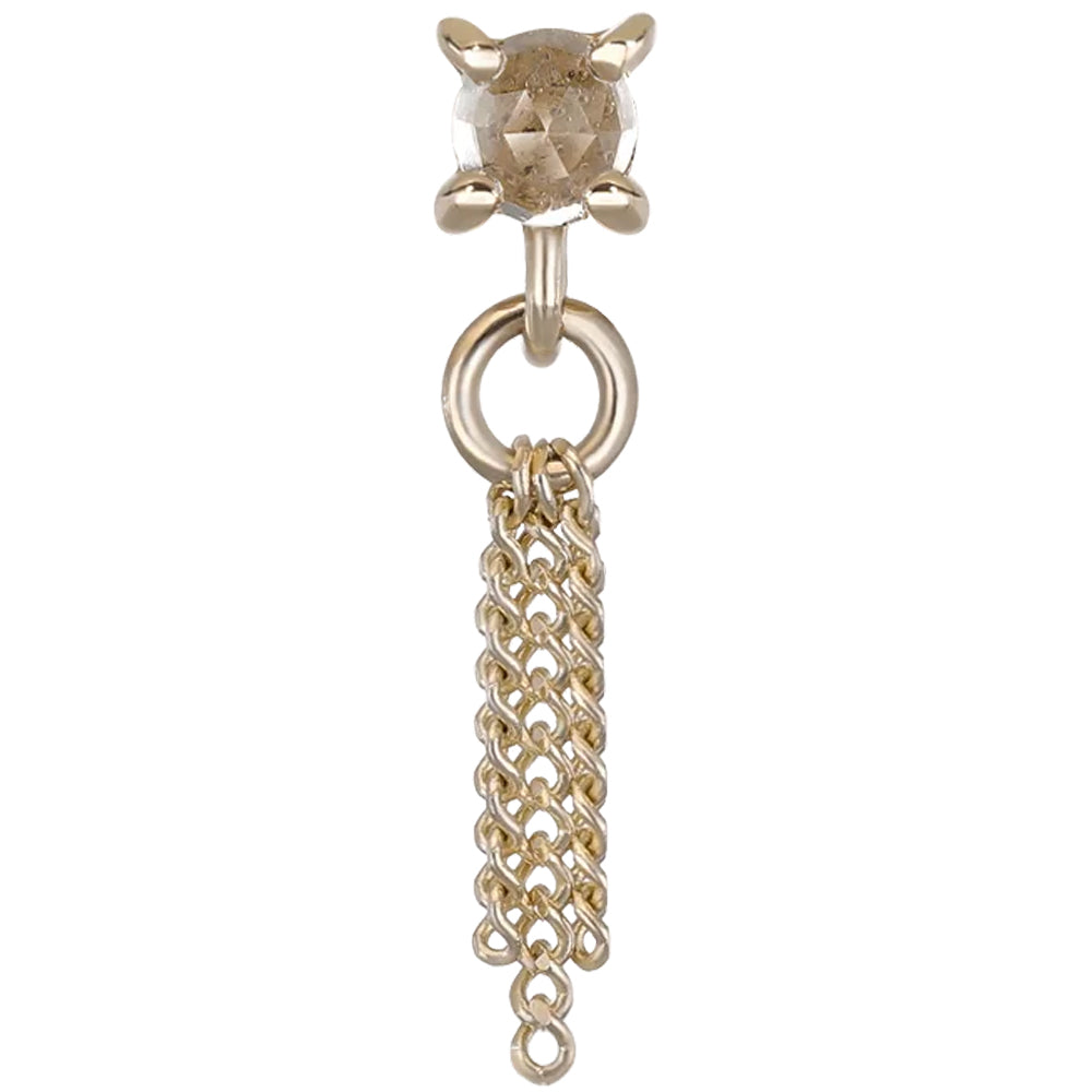 threadless: "Breeze" End in Gold With Natural Gemstone