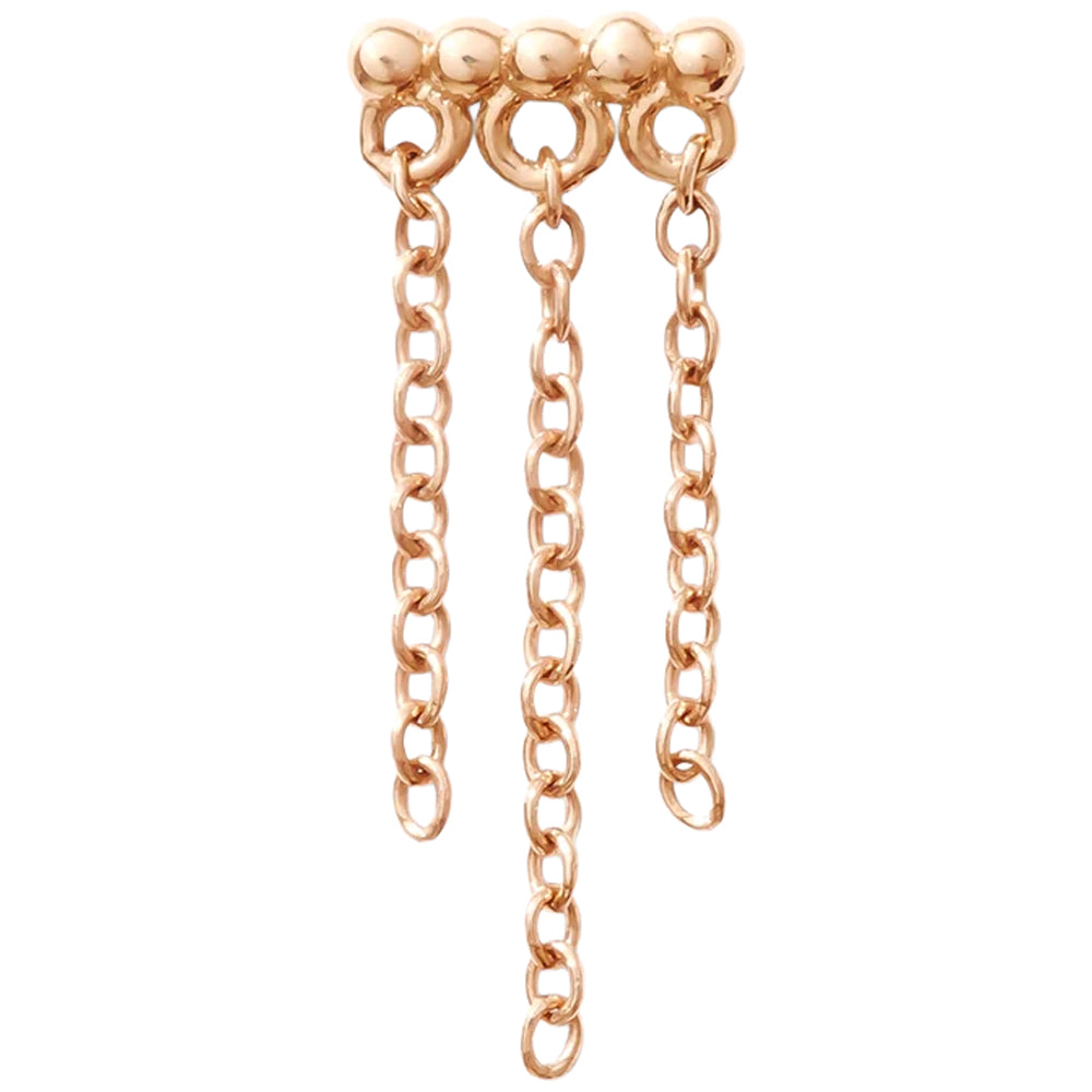 threadless: "Melody" Hidden Helix Pin with Chains in Gold