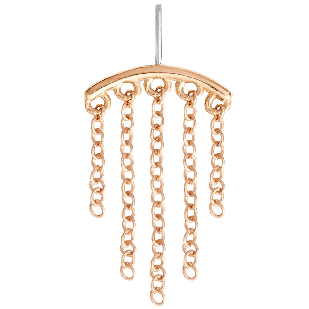 threadless: "Eternal" Hidden Helix Pin with Chains in Gold