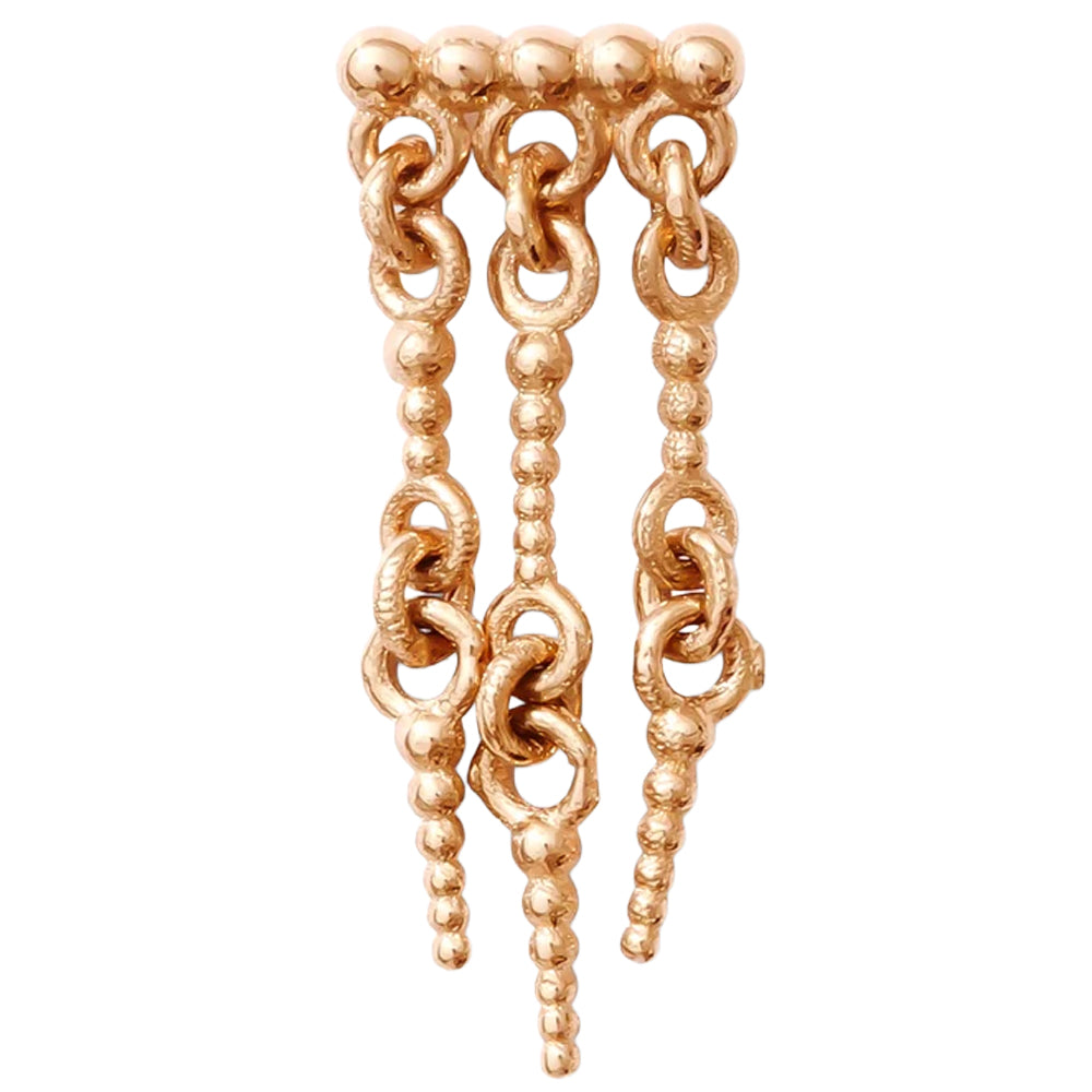 threadless: "Chime" Hidden Helix Pin with Chains in Gold