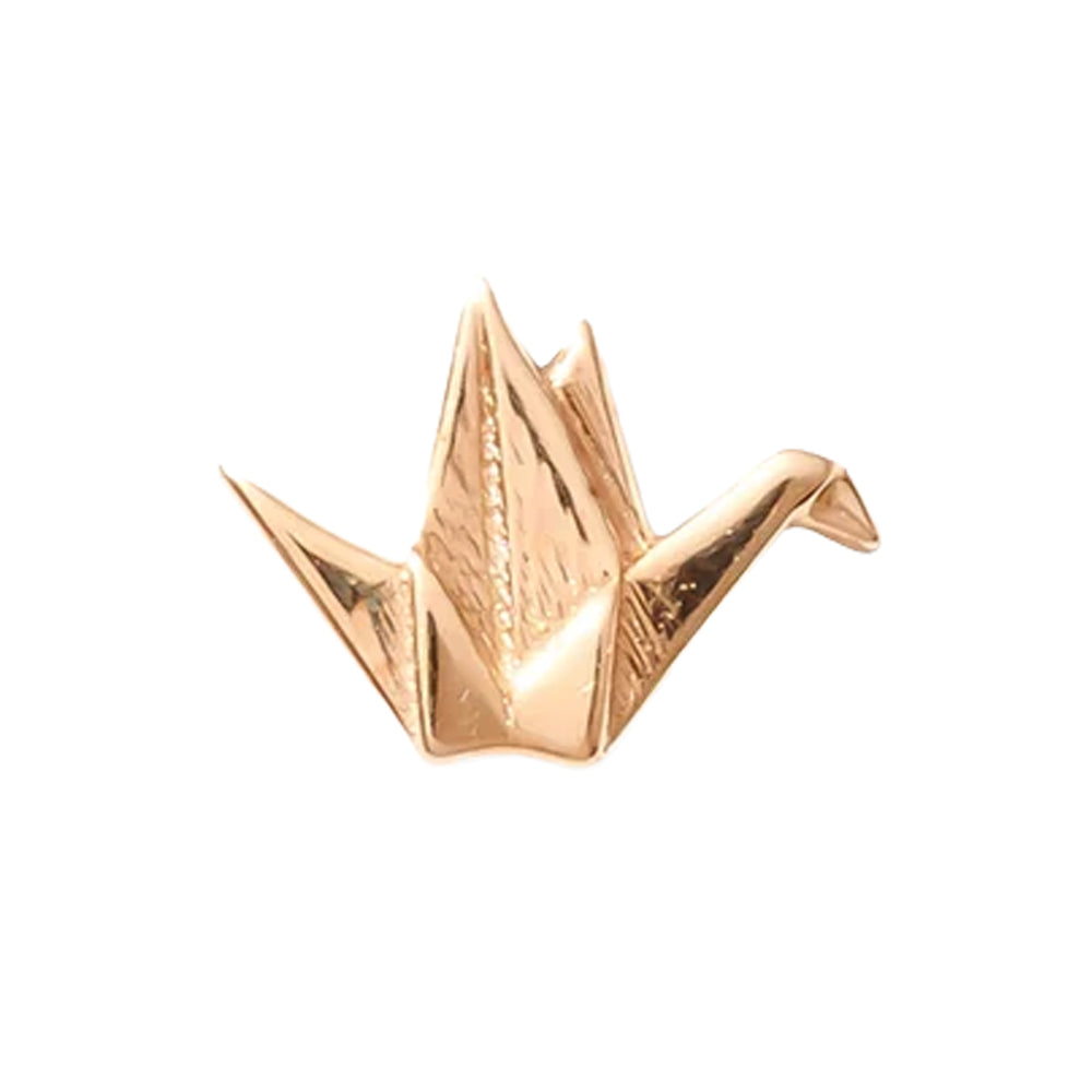 threadless: Origami Crane Pin in Gold