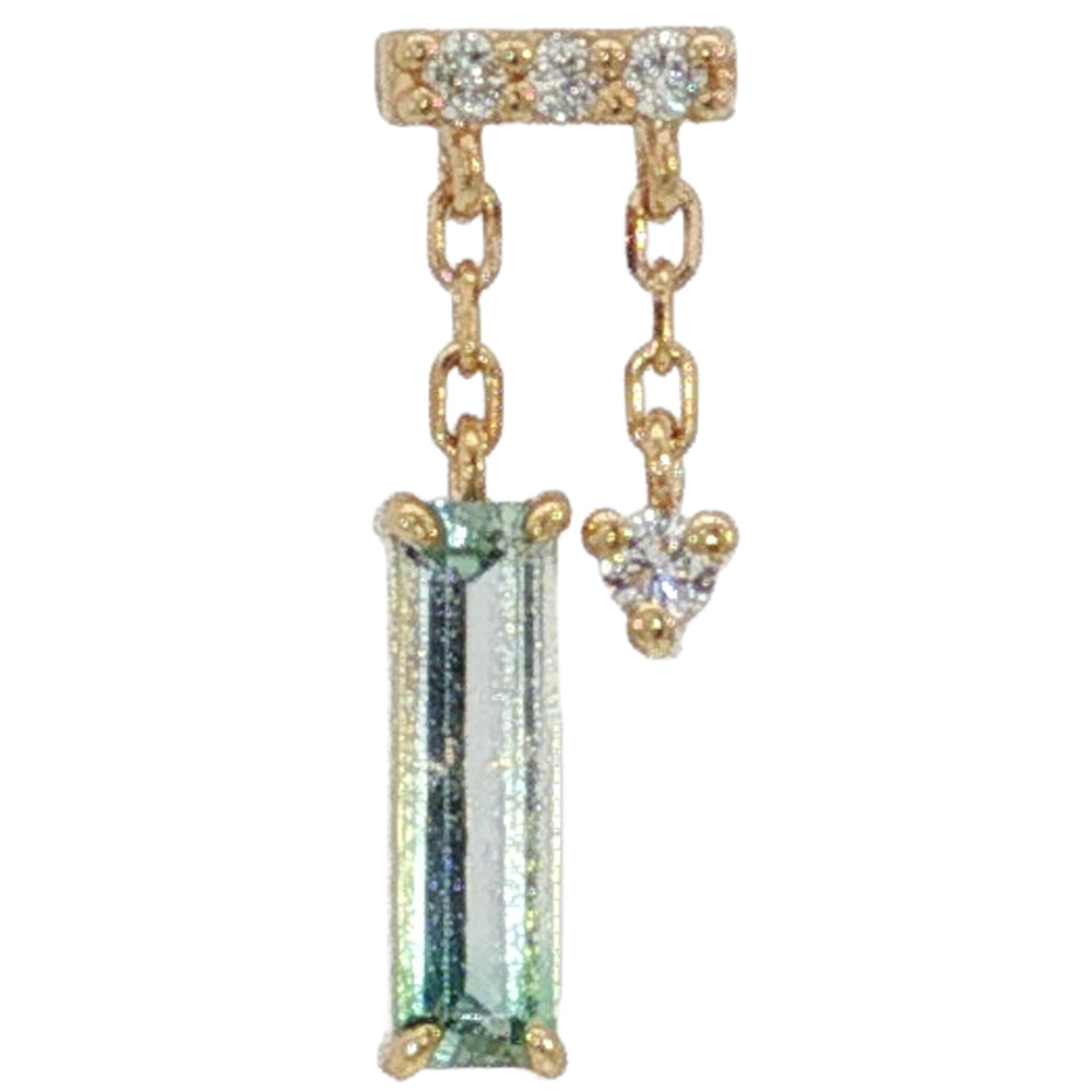 threadless: "Cosmo" End with Chains in Gold with Tourmaline and Diamonds