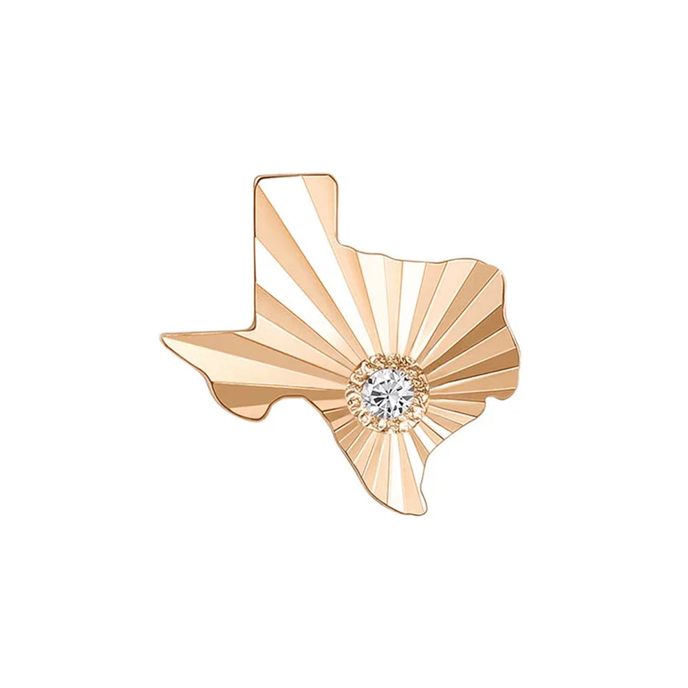 threadless: State Ray Textured End in Gold with Diamond