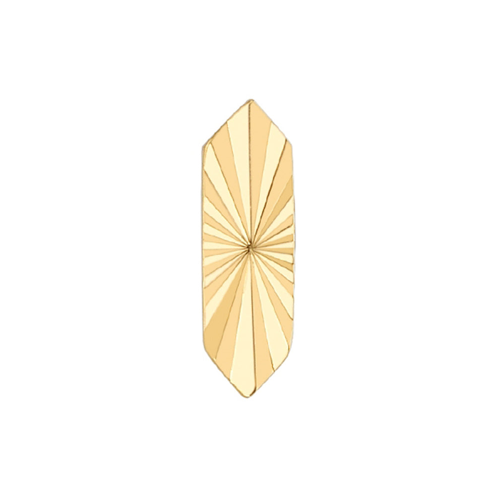 Diamond Cut Sillan Threaded End in Gold & Platinum