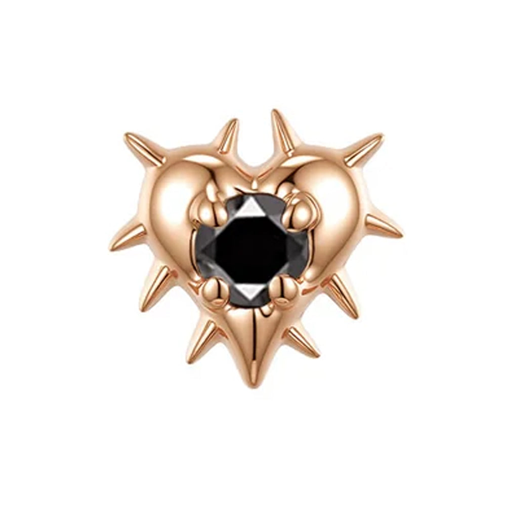 threadless: Prickly Heart End in Gold with Genuine Gemstone