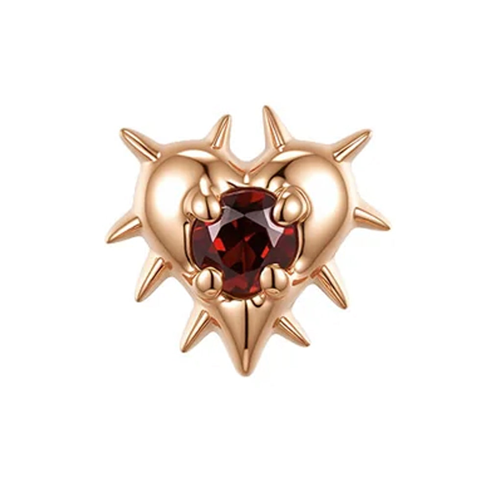 threadless: Prickly Heart End in Gold with Genuine Gemstone