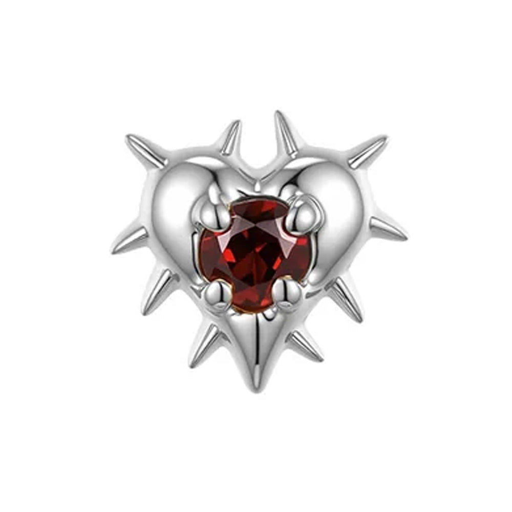 threadless: Prickly Heart End in Gold with Genuine Gemstone