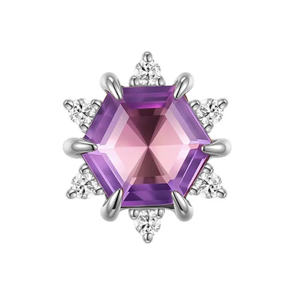 threadless: "Lumi" End in Gold with Amethyst & Diamonds