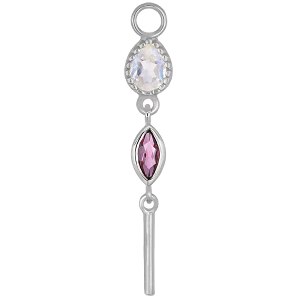 "Celene" Charm in Gold with Gemstones