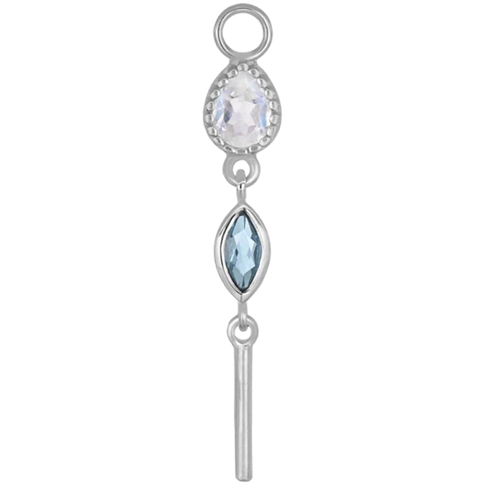 "Celene" Charm in Gold with Gemstones
