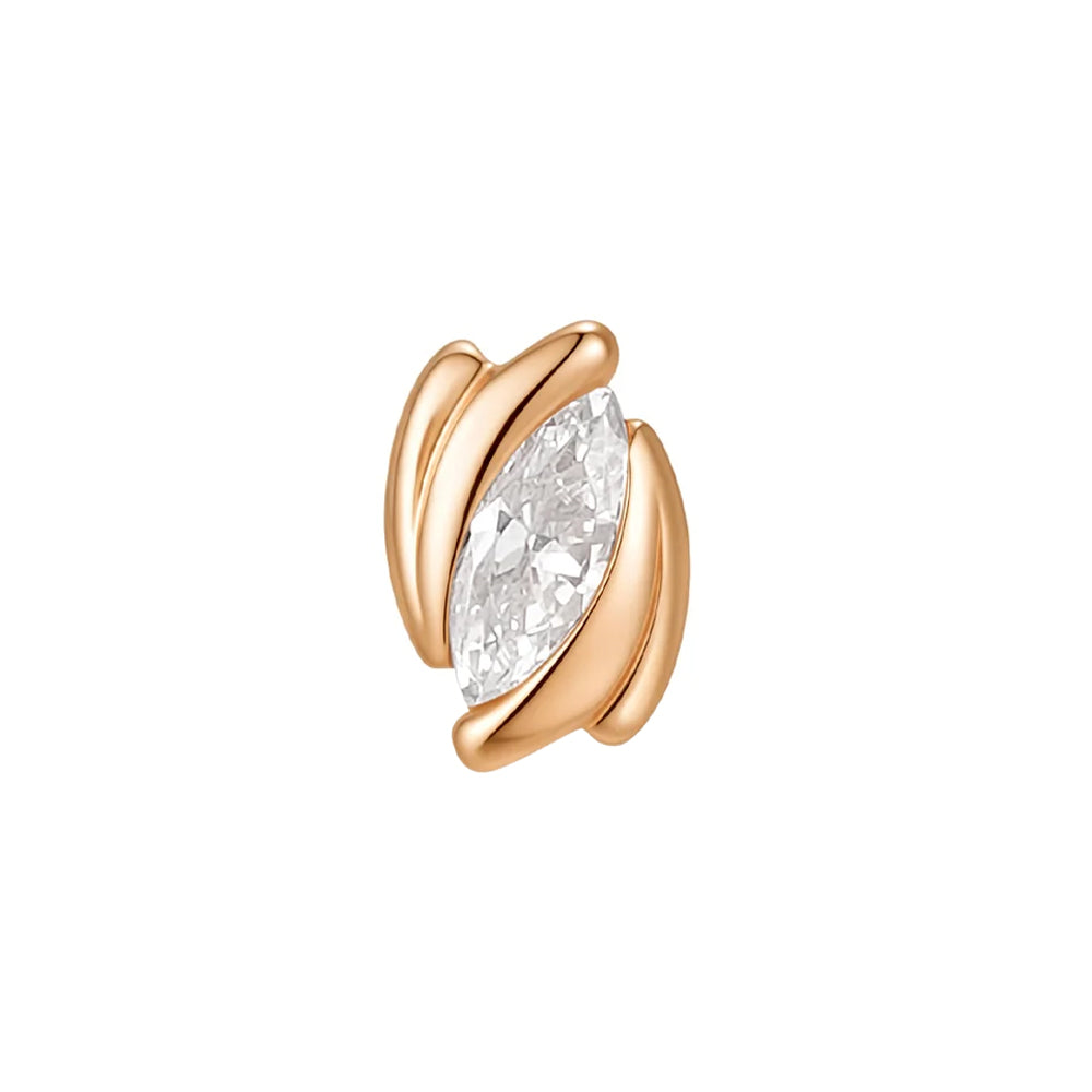 threadless: "Deja Vu" End in Gold with White CZ