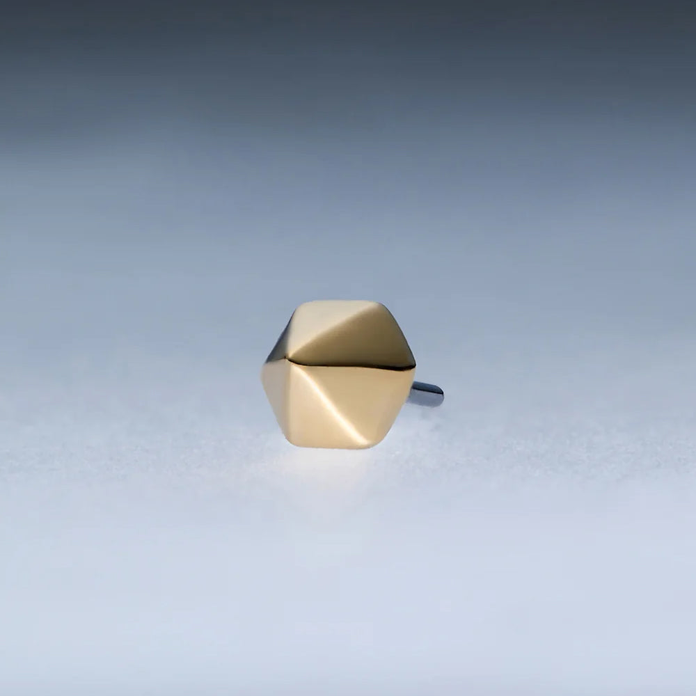 threadless: Faceted Spike End in Gold