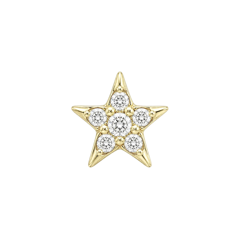threadless: "Starling" End in Gold with CZ's
