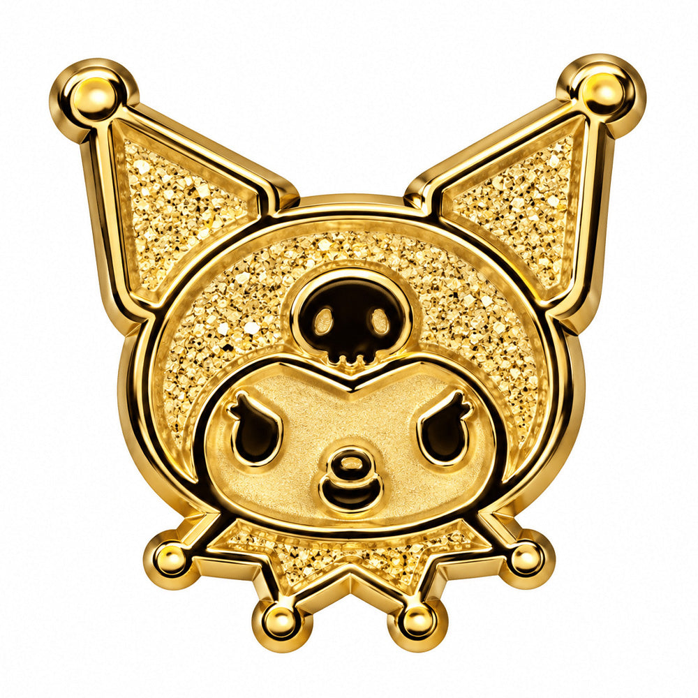 "Kuromi" Threaded End in Gold