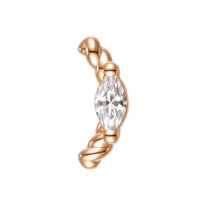 threadless: "Click" End in Gold with CZ