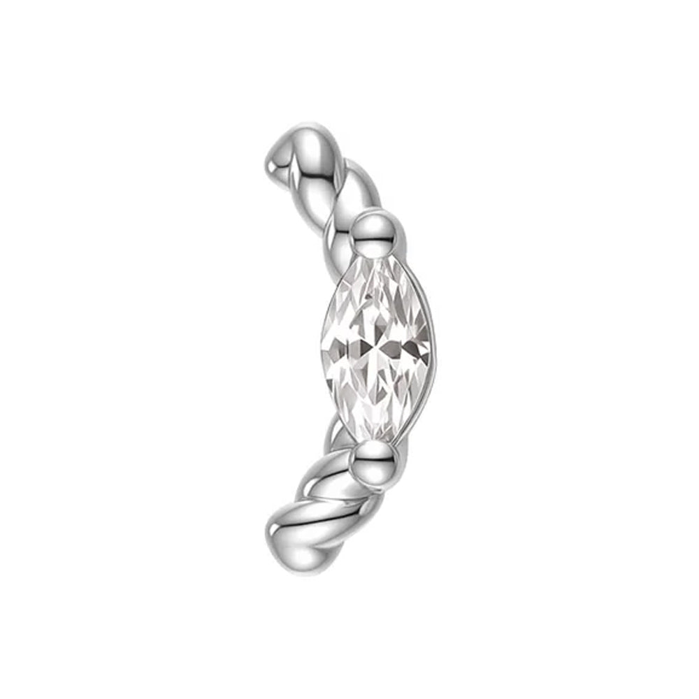 threadless: "Click" End in Gold with CZ