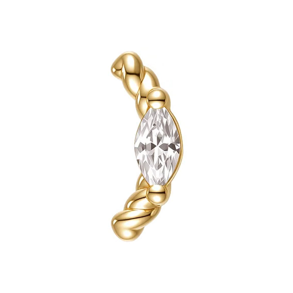 threadless: "Click" End in Gold with CZ