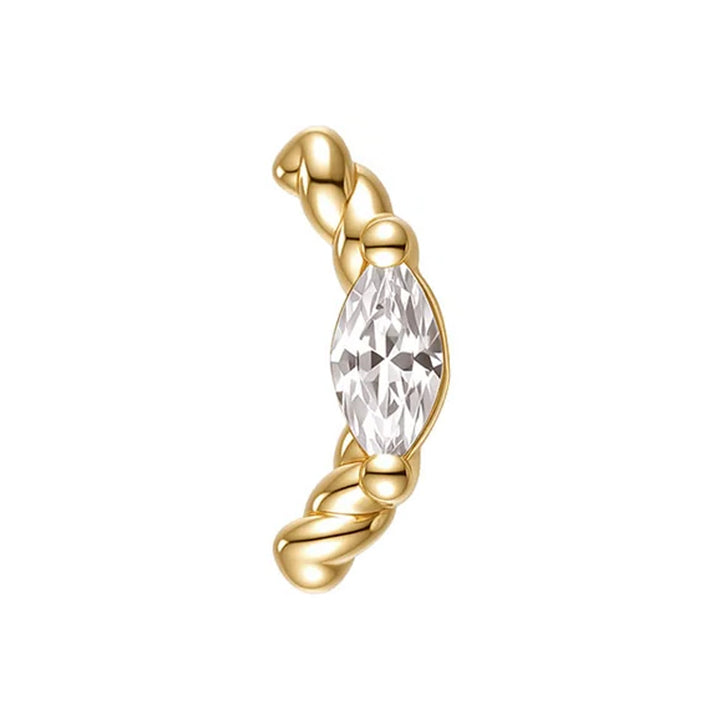 threadless: "Click" End in Gold with CZ