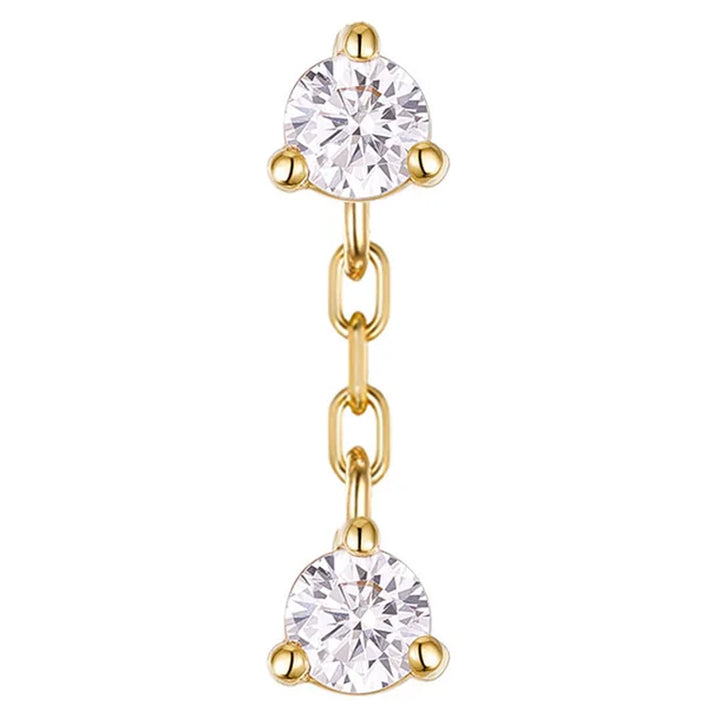 threadless: "Vibe" Chain End in Gold with CZ's