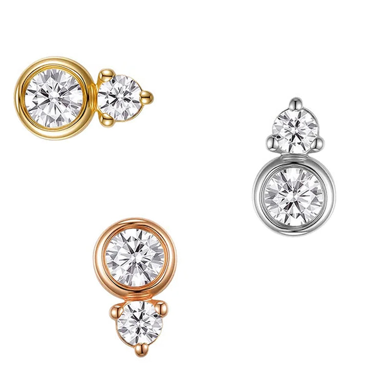 threadless: "Smitten" End in Gold with CZ's