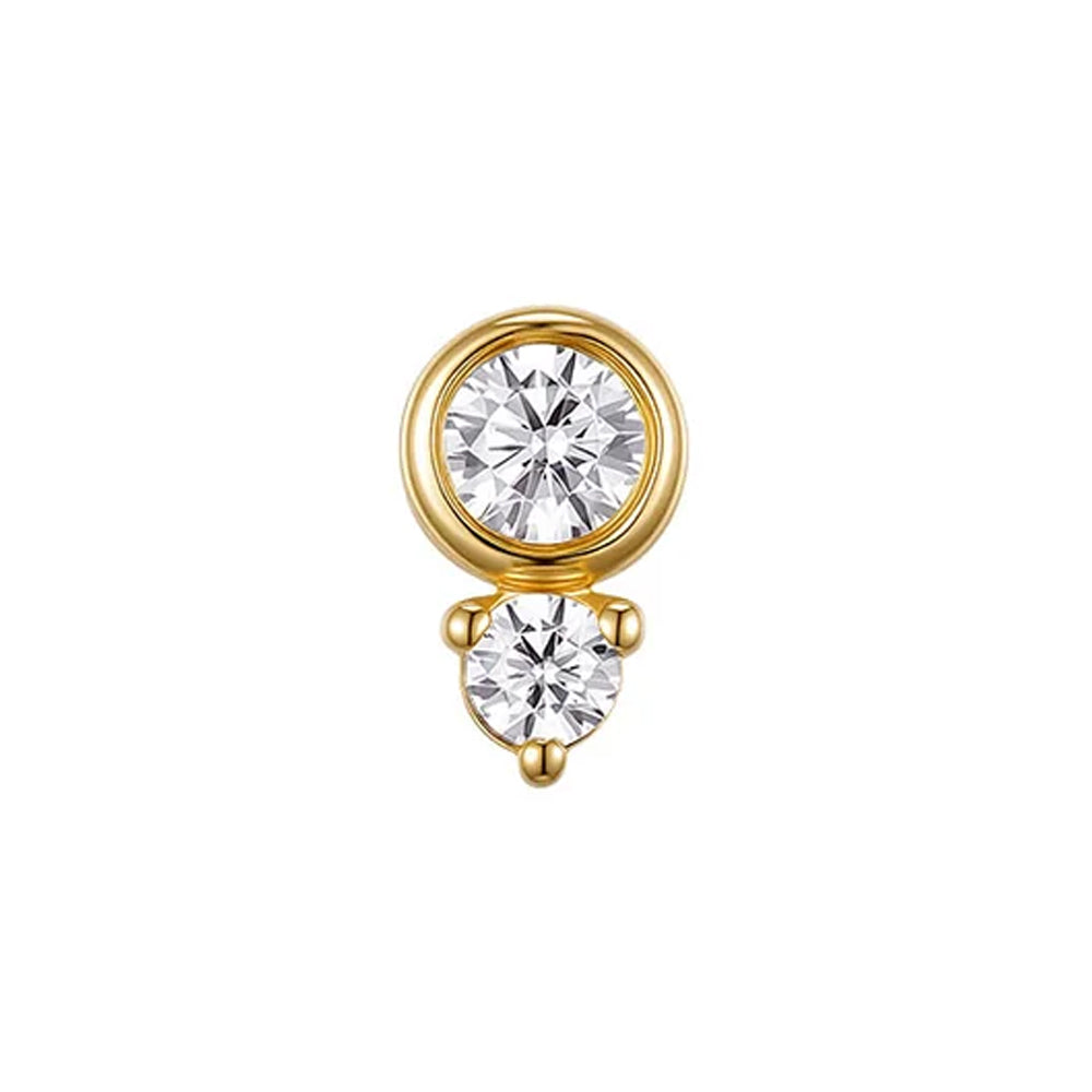 threadless: "Smitten" End in Gold with CZ's