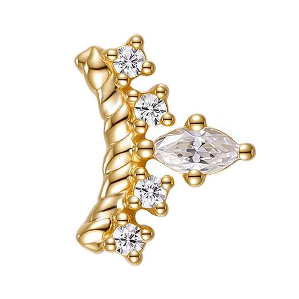 threadless: "Divine" End in Gold with CZ's