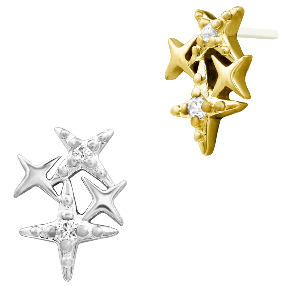 threadless: "Reach for the Stars" End in Gold with CZ's