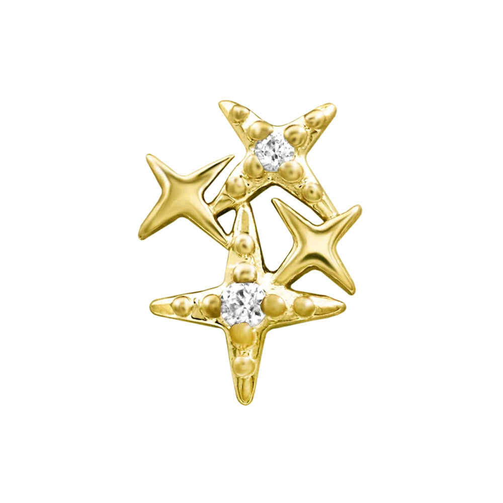 threadless: "Reach for the Stars" End in Gold with CZ's