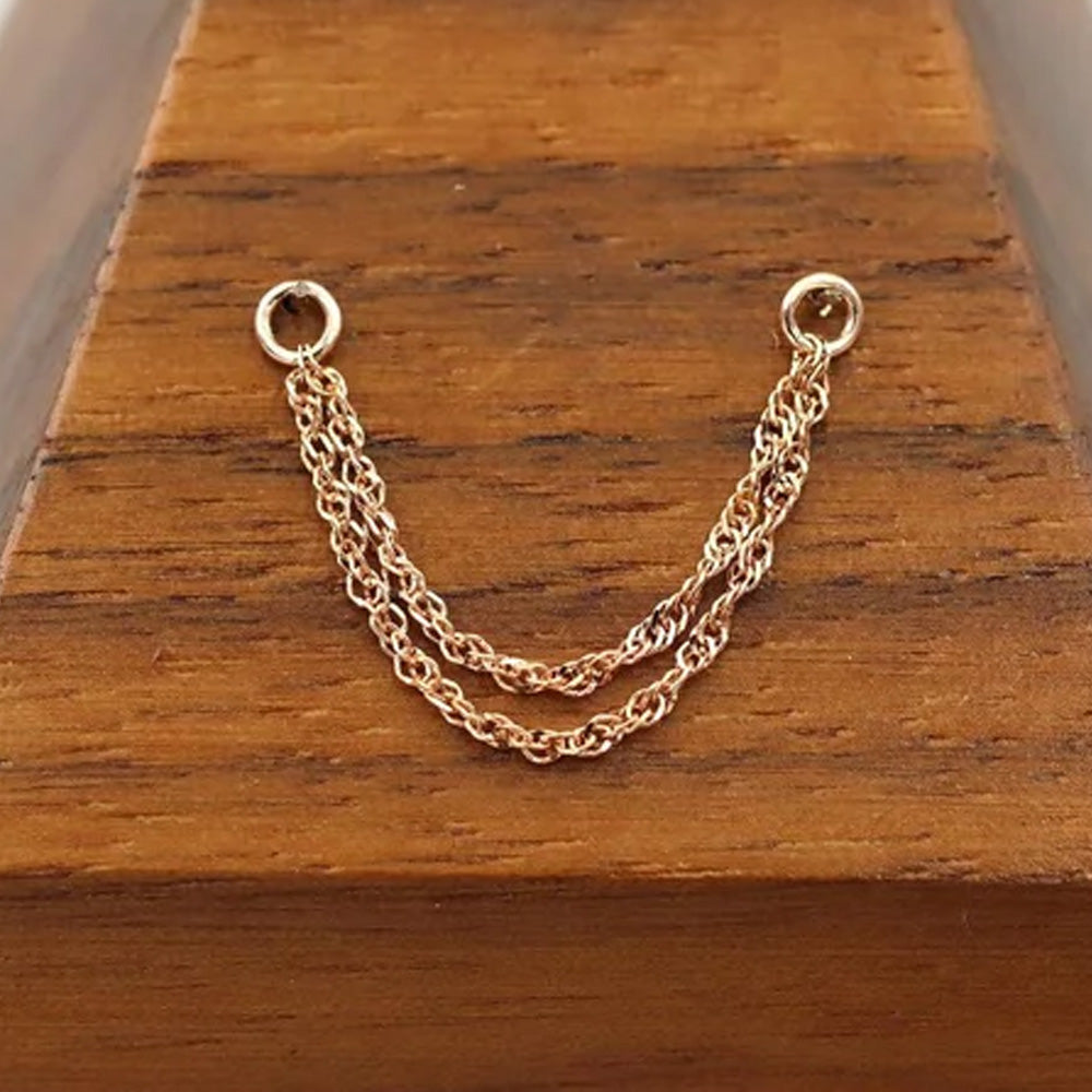 Diamond Cut Singapore Chain Attachment in Gold