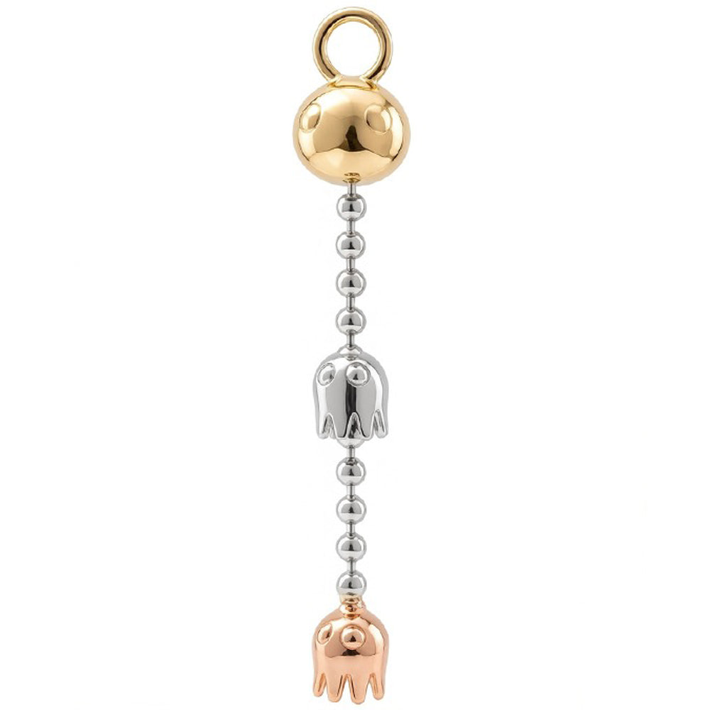 “Pac-Man” Charm in Gold