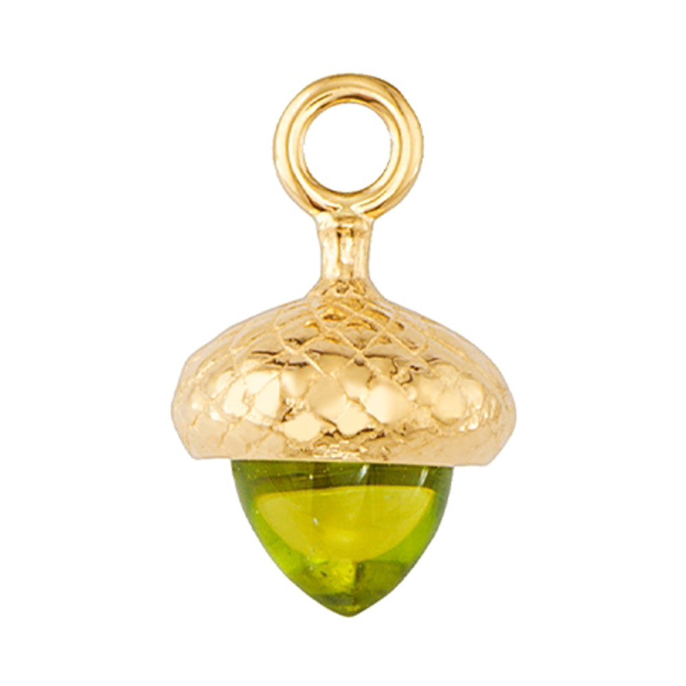 "The Giving Tree" Charm in Gold & Platinum with Peridot