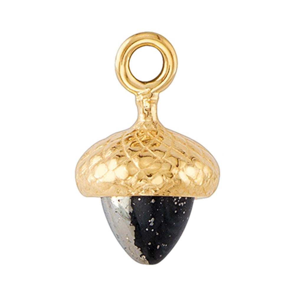 "The Giving Tree" Charm in Gold & Platinum with Pyrite