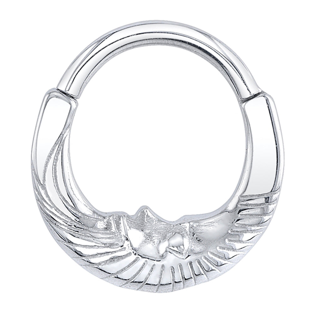"Man in the Moon" Hinge Ring in Gold & Platinum
