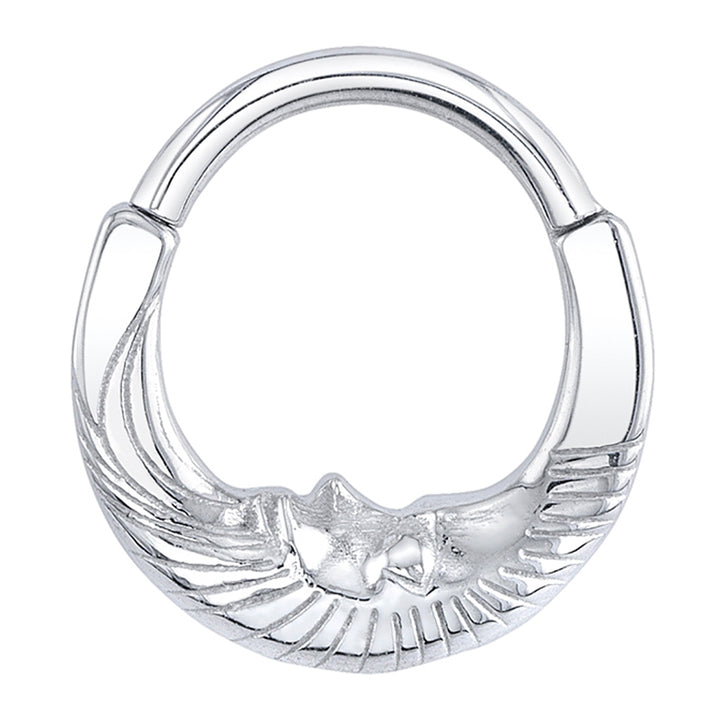 "Man in the Moon" Hinge Ring in Gold & Platinum