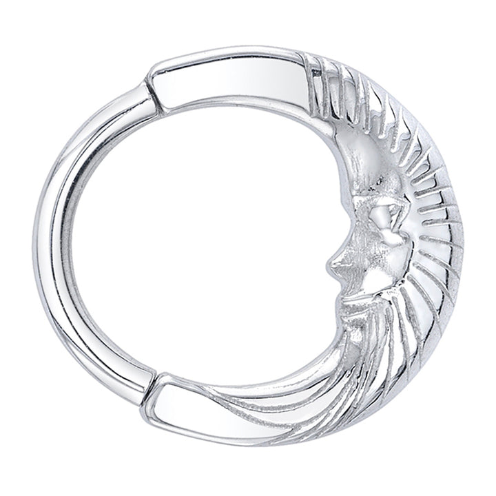 "Man in the Moon" Hinge Ring in Gold & Platinum