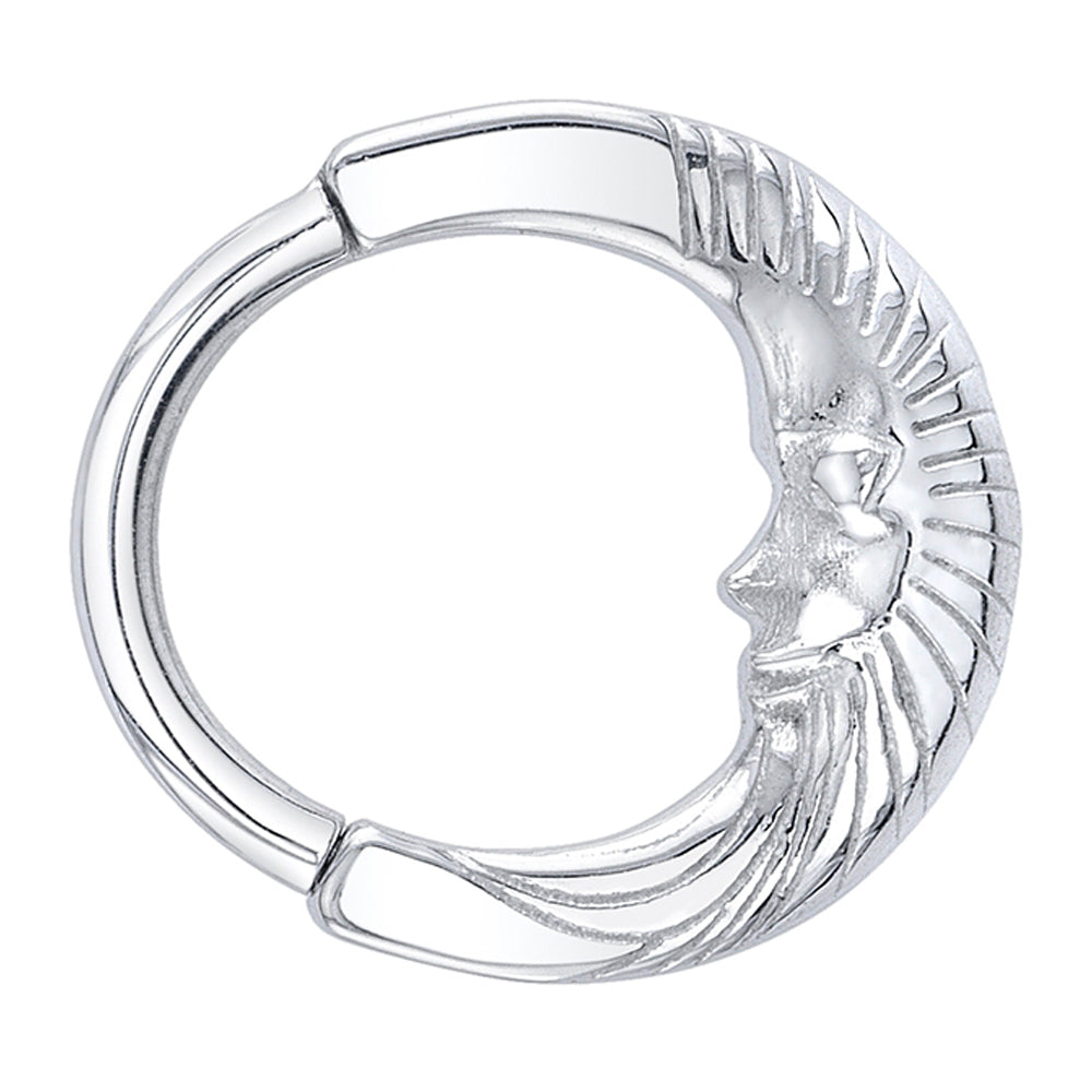 "Man in the Moon" Hinge Ring in Gold & Platinum