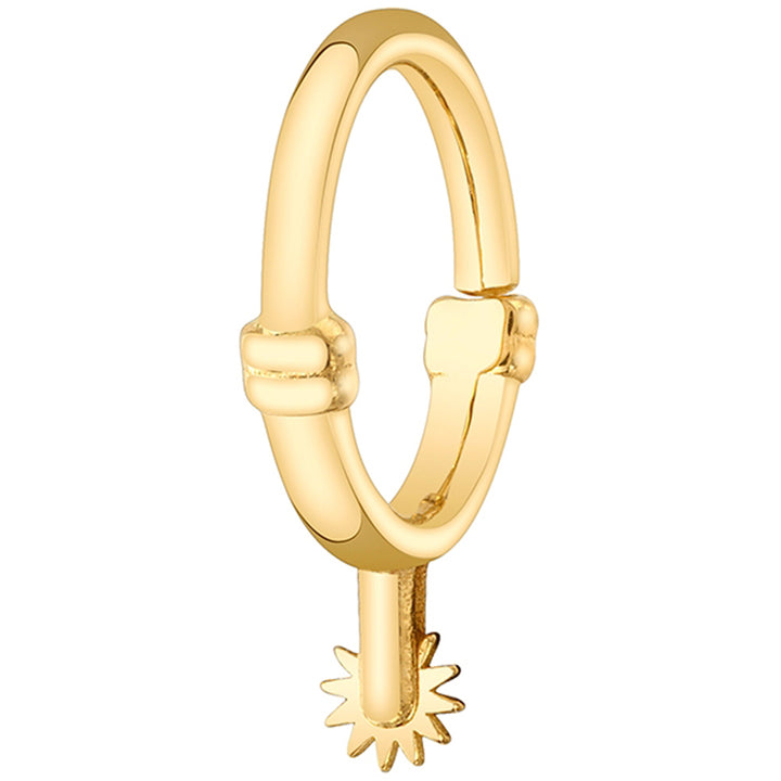 "Spurred On" Seam Ring in Gold & Platinum