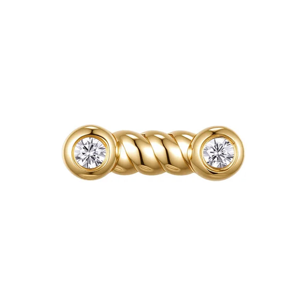 threadless: "Steady" End in Gold with CZ's