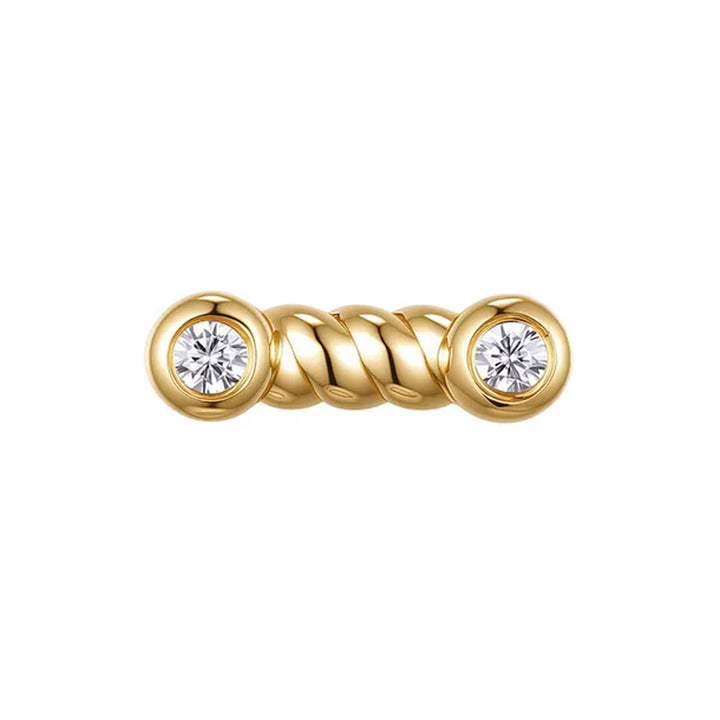 threadless: "Steady" End in Gold with CZ's