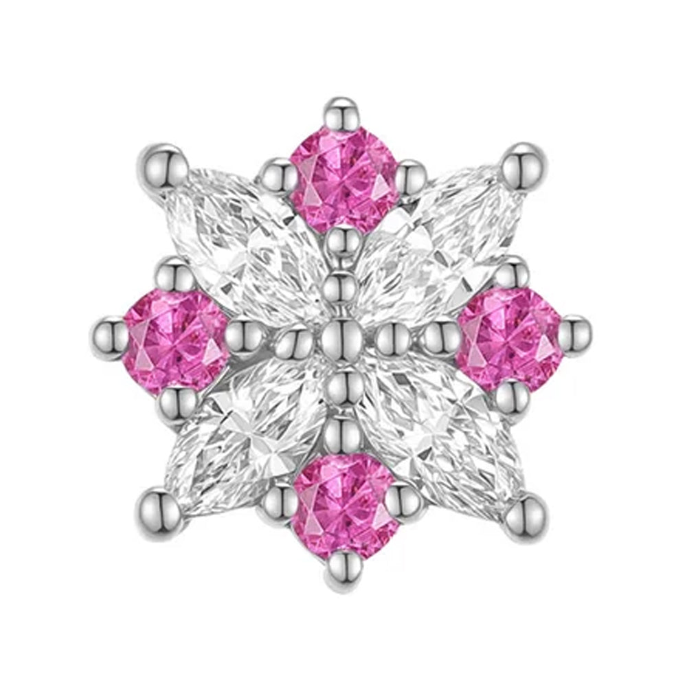 threadless: "Idris" End in Gold with Diamond & Baby Pink Sapphires