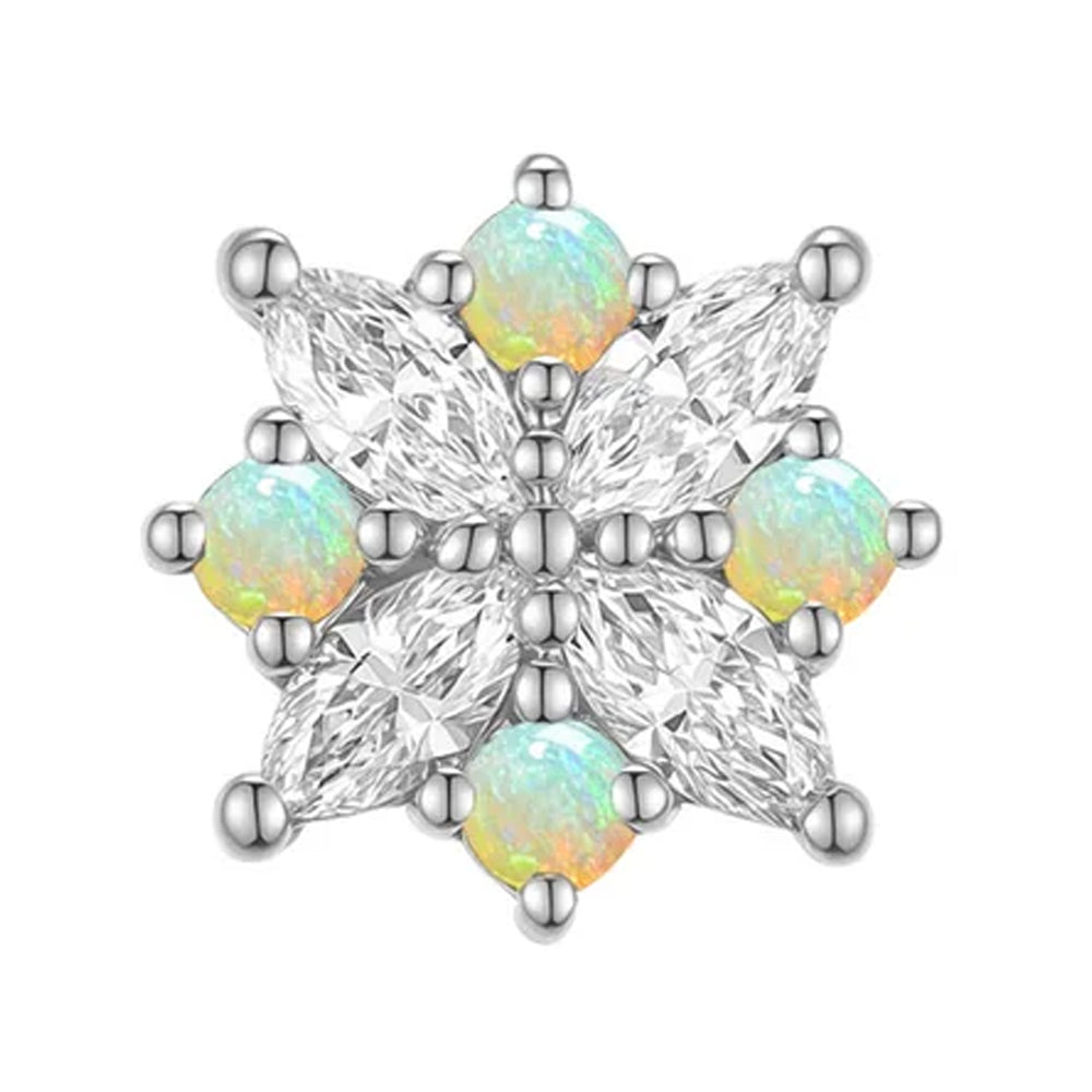 threadless: "Idris" End in Gold with Diamond & Opals