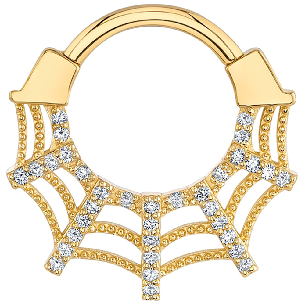 "Dream Weaver" Hinge Ring in Gold & Platinum with DIAMONDS