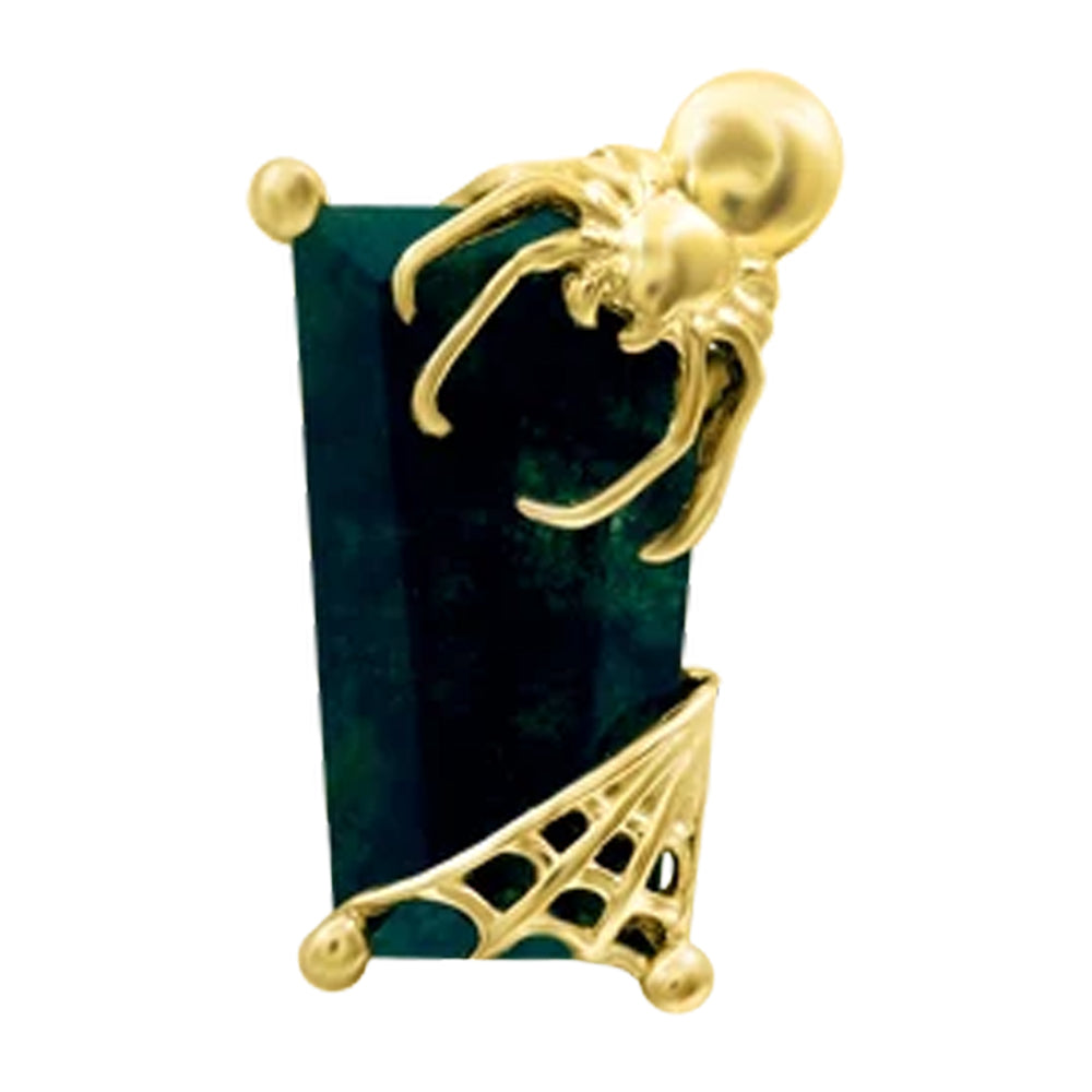 threadless: "Carmilla" End in Gold with Moss Agate