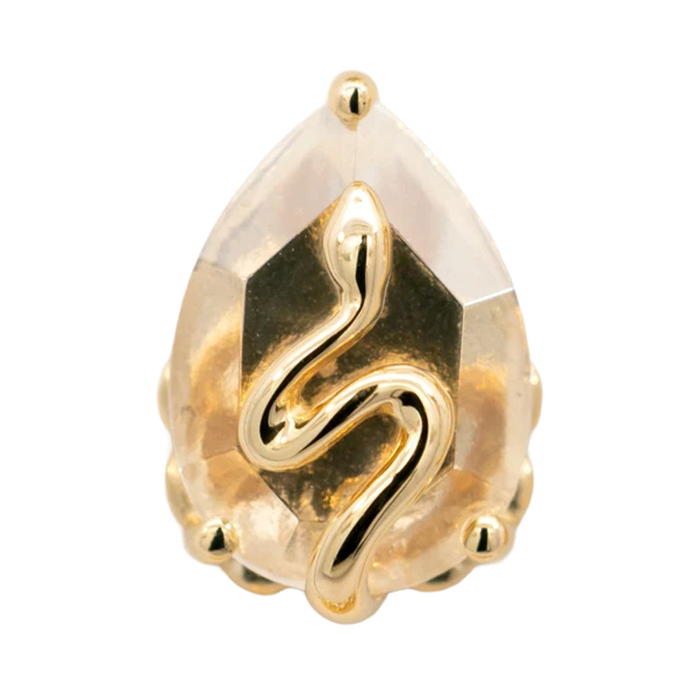 threadless: "Hecate" End in Gold with CZ