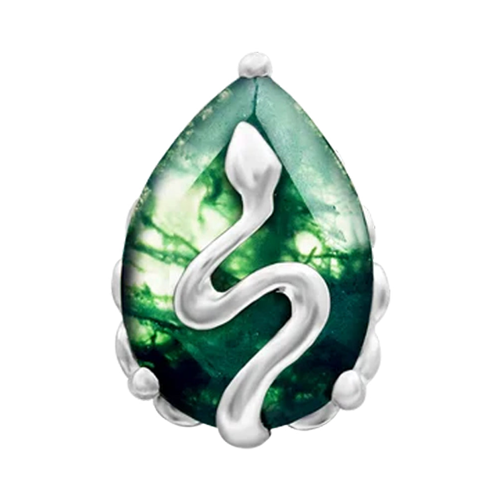 threadless: "Hecate" End in Gold with Moss Agate