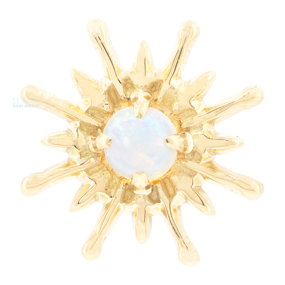 threadless: Starburst End in Gold with Opal Cabochon