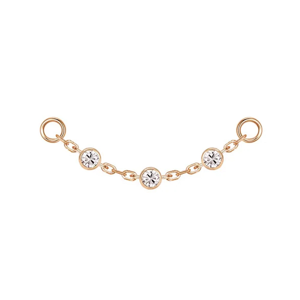 "Station" Chain Attachment with Diamonds
